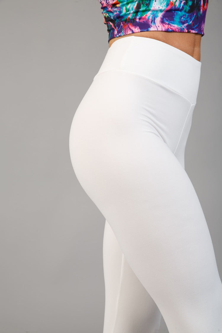 Dámské mléčné hedvábné capri legíny – 328
