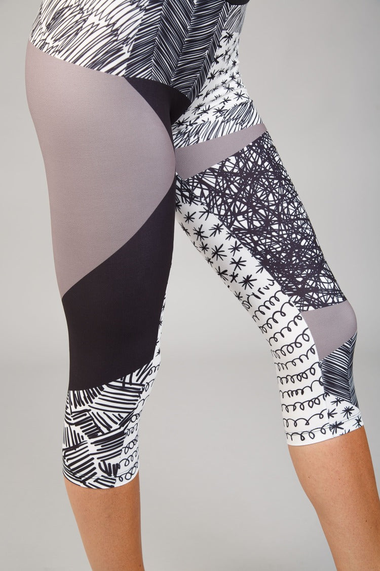 Dámské mléčné hedvábné capri legíny – 337