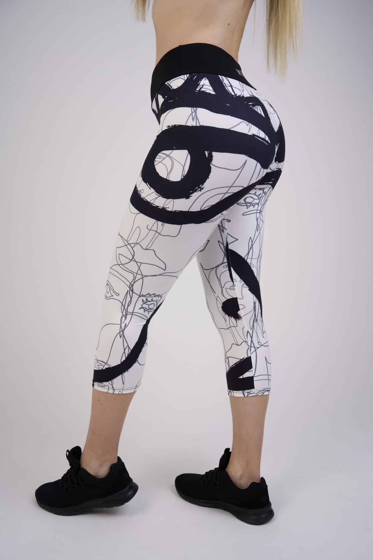 Dámské mléčné hedvábné capri legíny – 75